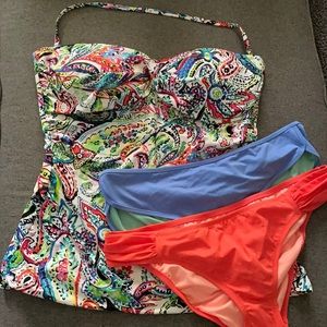 RL / VS Tankini Bathing Suit, Swimsuit, 3 pieces
